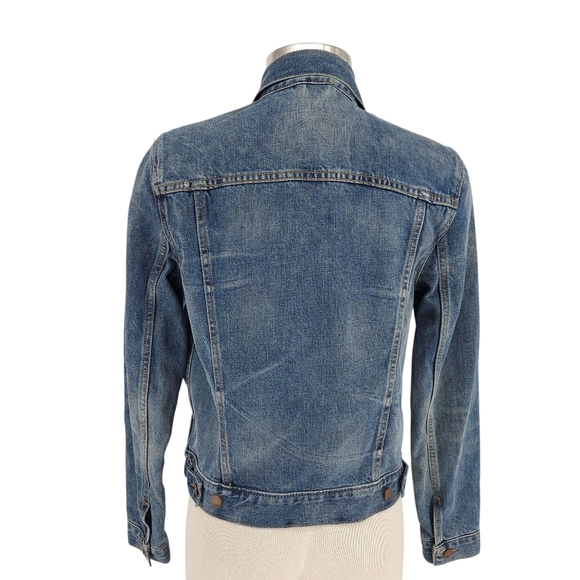 GAP 1969 Icon Flap Denim Jacket Long Sleeve Button Jericho Dark Wash Small - Picture 3 of 8